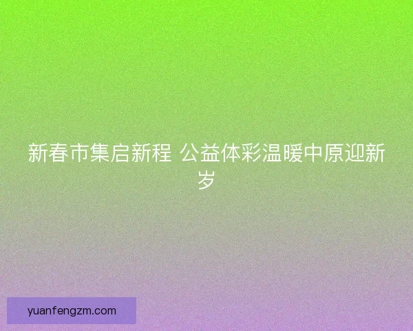 新春市集启新程 公益体彩温暖中原迎新岁